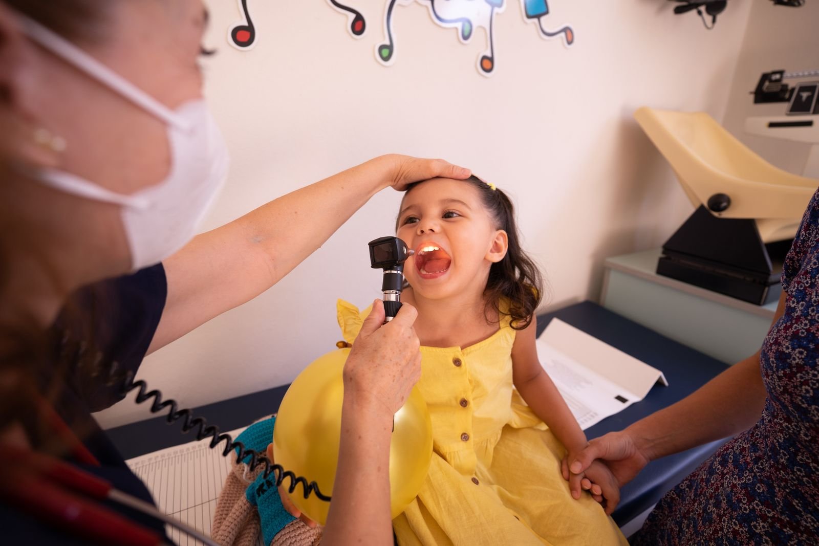 Child at a friendly dental check-up