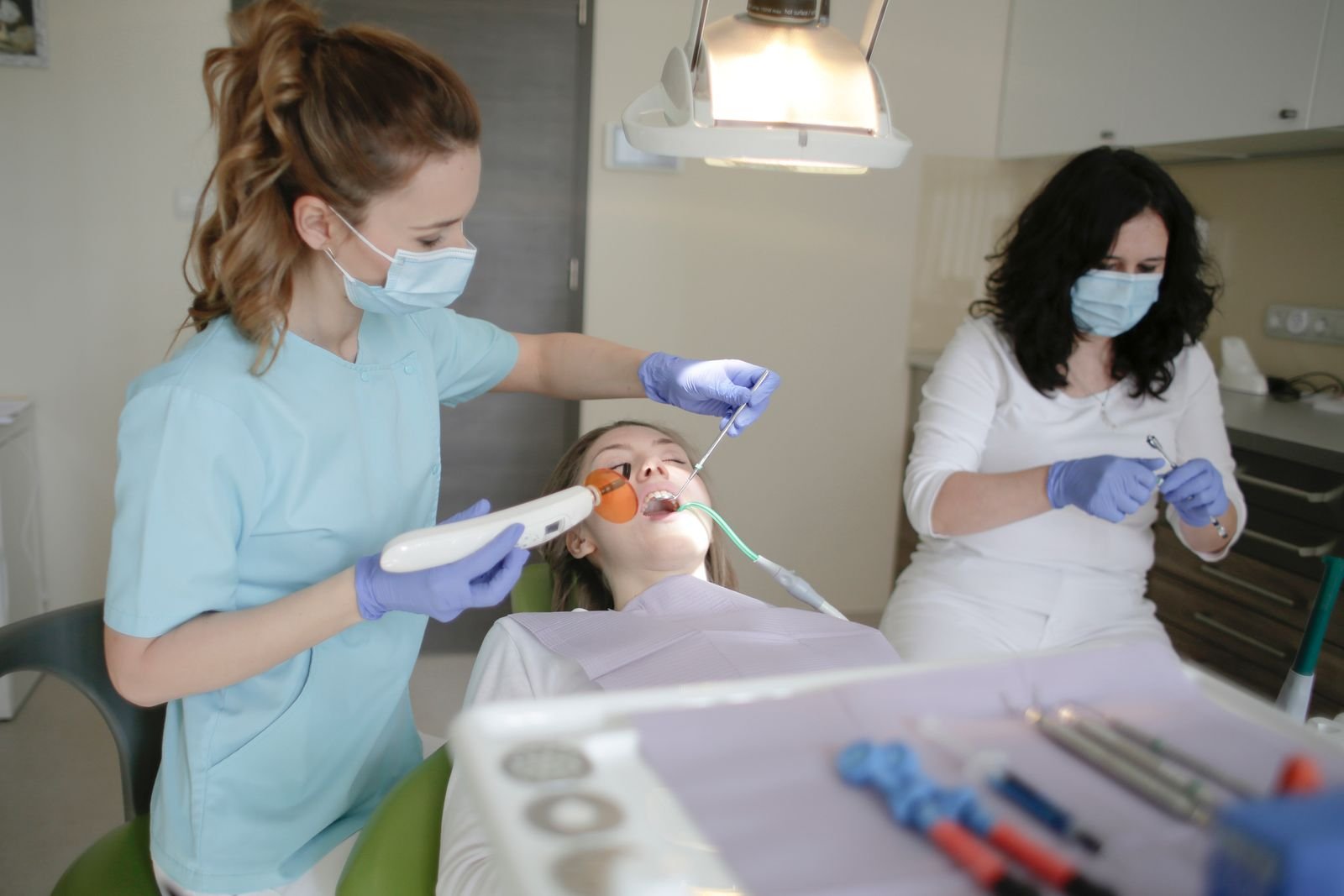Friendly Sunrise dental team at work